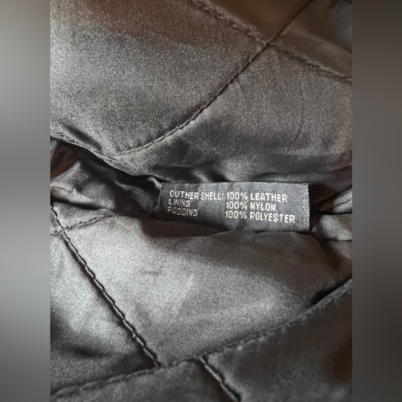 348. Vintage L.A. Roxx Leather Motorcycle Jacket Size XL - Picture 9 of 10